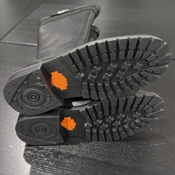 Harley-Davidson Women's Bradner Zip-Up 16" Black Motorcycle Boots - 6 - Picture 7 of 8